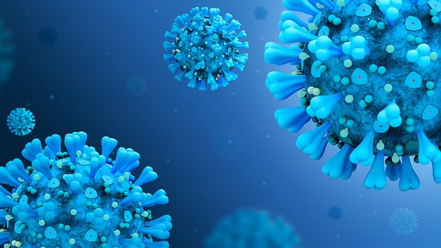 Coronavirus blau